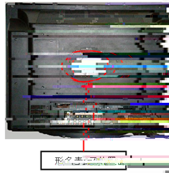 キャビネット背面形名表示位置